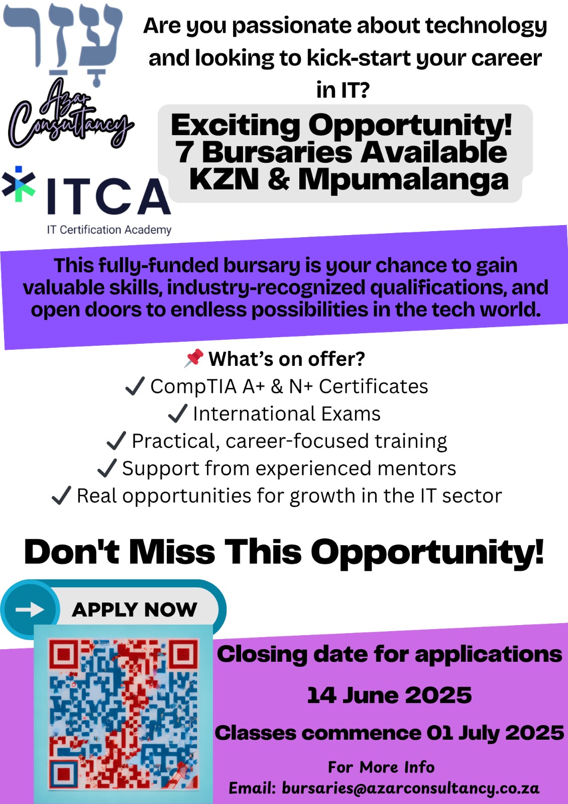 Berea Technical College bursaries